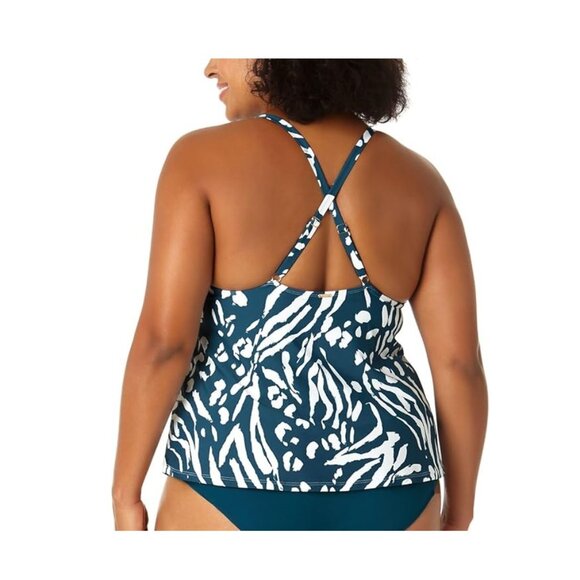 NWT Anne Cole Women's Easy Tri Tankini Top Multicolor Sizes XS-18W $80 LLL250 - Picture 7 of 7